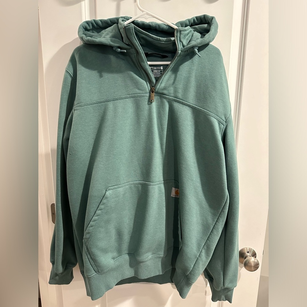 Carhartt men’s Large tall sea foam green hoodie heavy weight